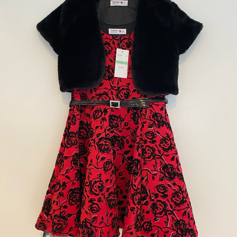 Youth Christmas Party Formal Dress Sz 8 NWT